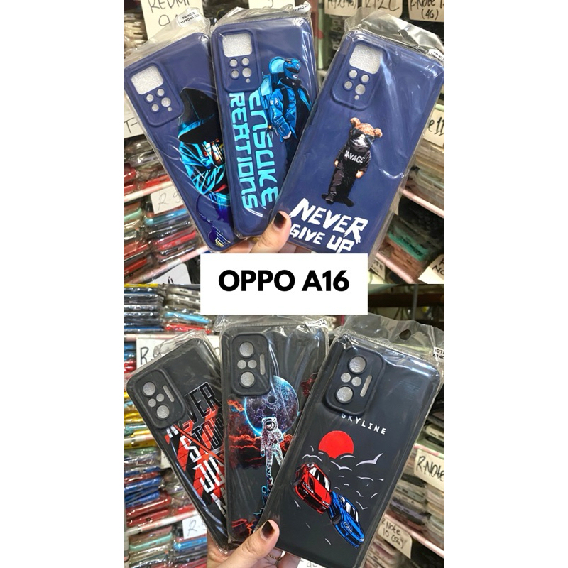 CASE AIRBAG MOTIF COWOK BLACK DAN NAVY OPPO A16