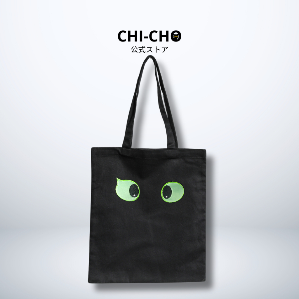 CHI-CHO Tas Boneka Kucing Canvas Lucu Tas Sekolah Bermain Kasual Karakter Kucing Lucu