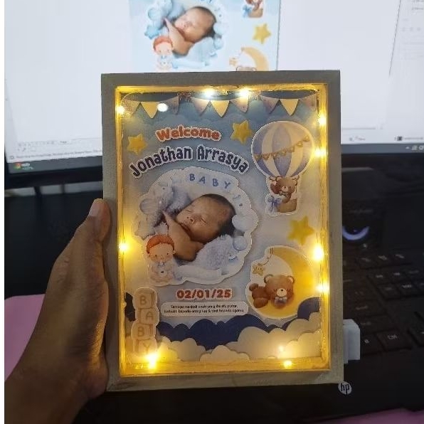 KADO BAYI pop up frame+lampu