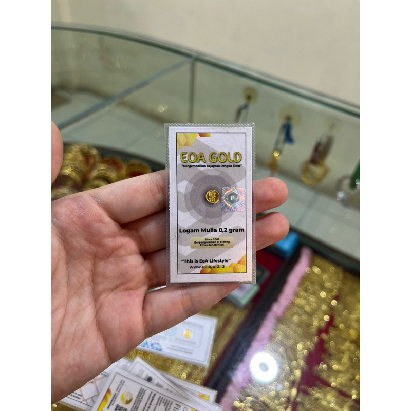 JUAL LOGAM MULIA MINI EOA GOLD 0.2GRAM LM MURAH LM MINI MINIGOLD BEKASI MINIGOLD MURAH ANGPAO EMAS A
