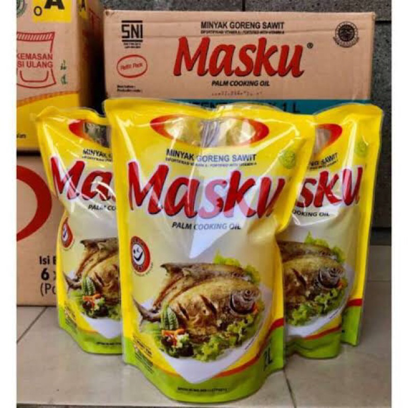 

[DUS isi 6 pouch] Minyak goreng MASKU refill karton x 2 liter x 6