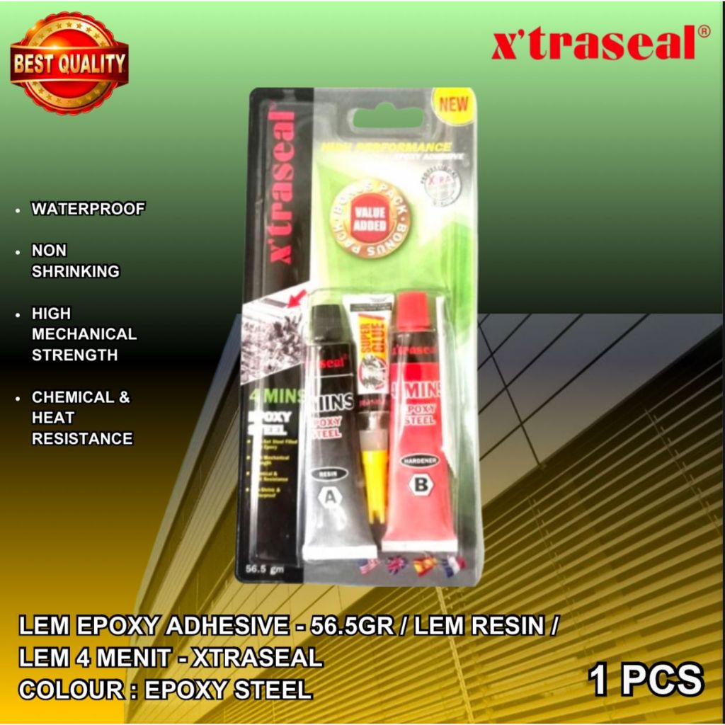 

RB Lem Epoxy/Lem Resin/Lem 4menit warna Grey/Clear setara Dextone Epoxy