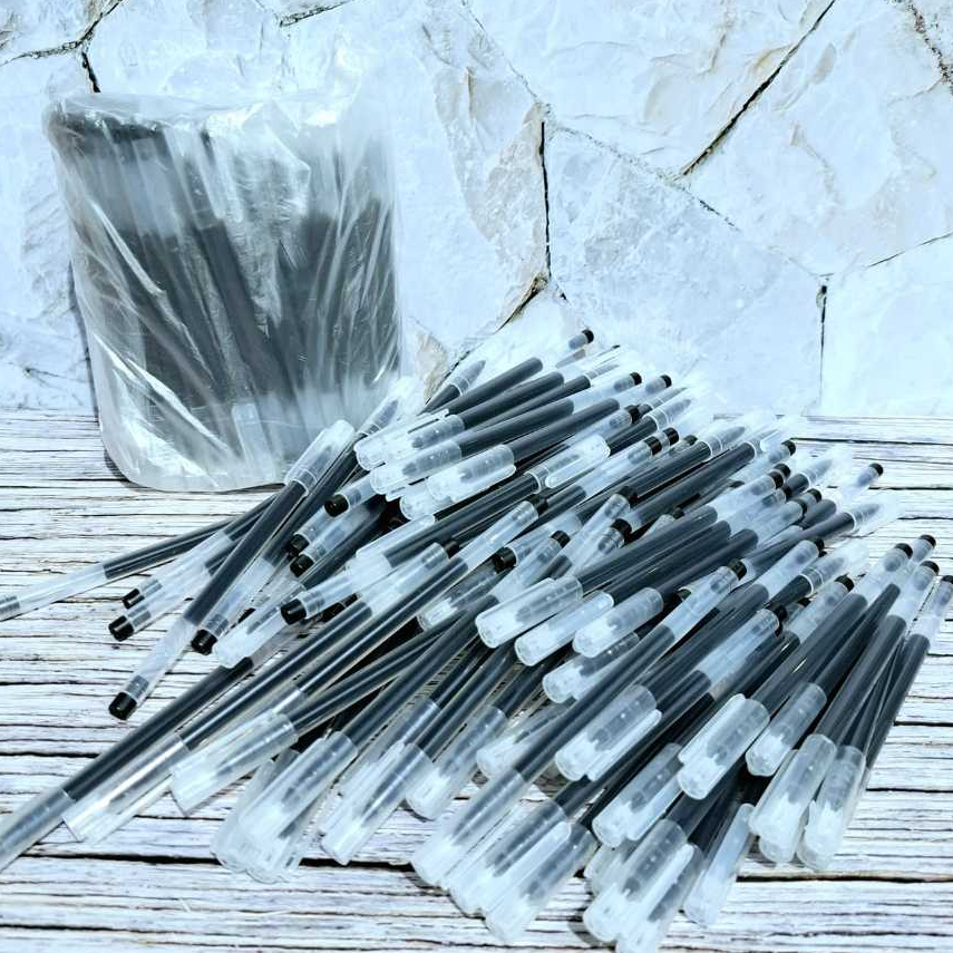 

Pulpel Gel 0.5mm Bolpoin Pena Pulpen Tinta Gel Cair Pena Transparant Pen Gel (ISI 25-50-100 PCS)