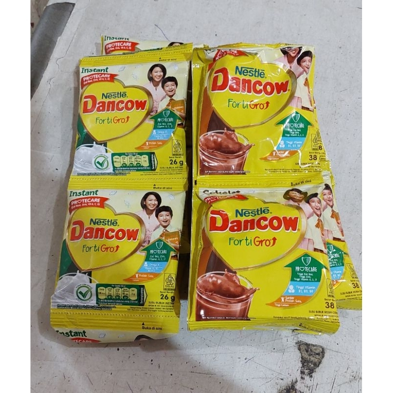 

Dancow Nestle FortiGro Susu Renceng isi 10 sachet - Instant Putih Cokelat