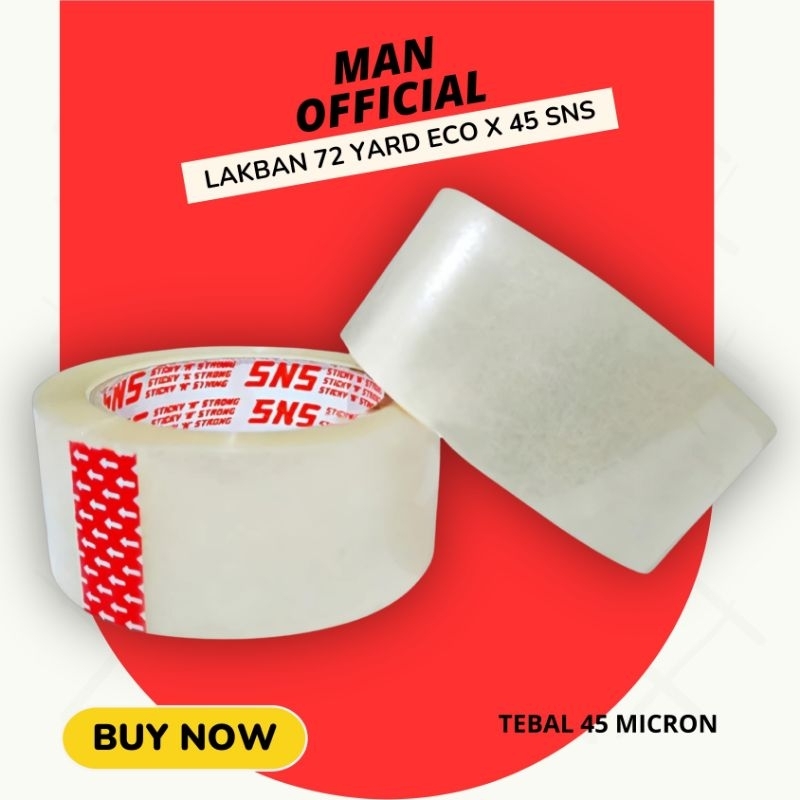 

LAKBAN 72 YARD ECO X 45 MM SNS KUALITAS TERBAIK/SOLATIP/TAPE