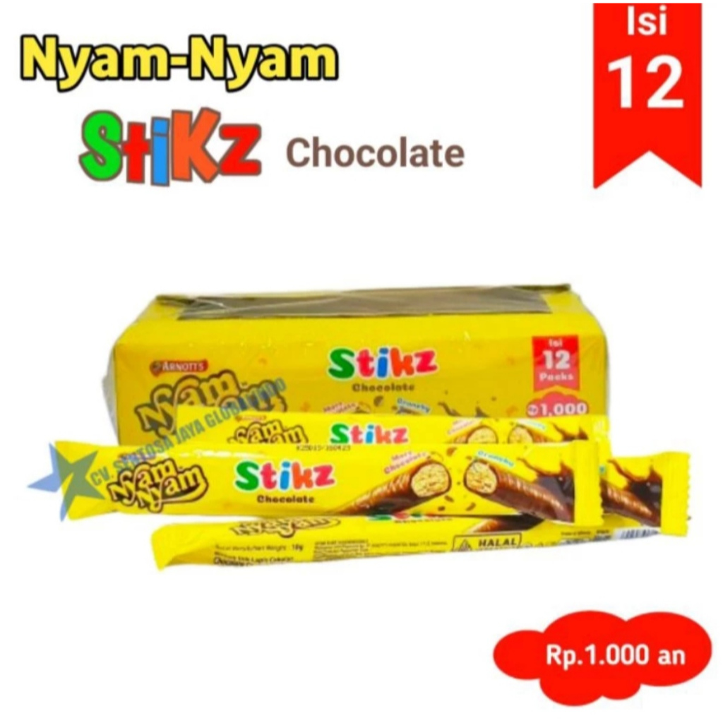 

Stikz Nyam-Nyam Chocolate Isi 12 Pcs 10 gr