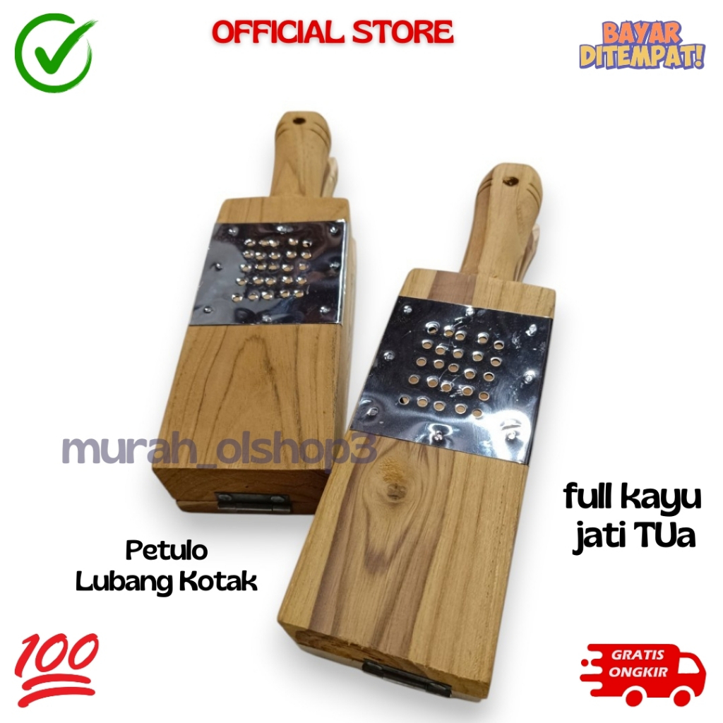 Cetakan Putu Mayang / Petulo Bahan Kayu Lubang Kotak