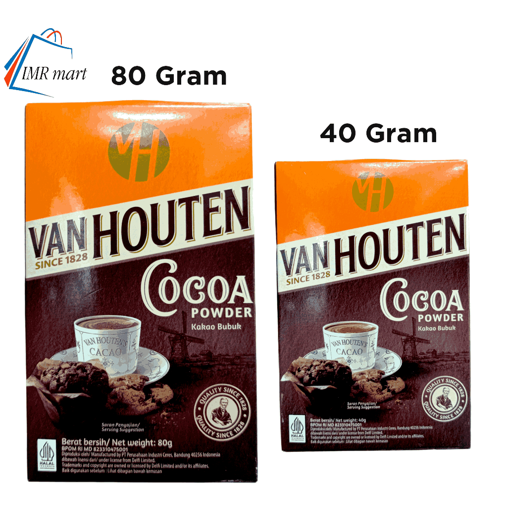 

Van Houten Cocoa Powder Kokoa Bubuk Berat 40&80 Gram