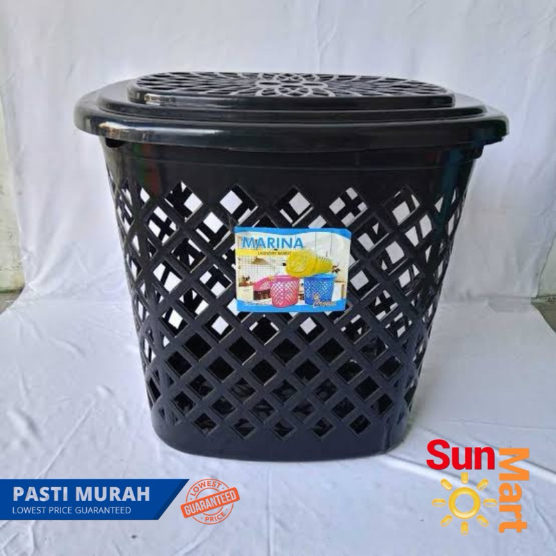 KERANJANG BAJU PLASTIK / KERANJANG LAUNDRY TUTUP PLASTIK BERKUALITAS