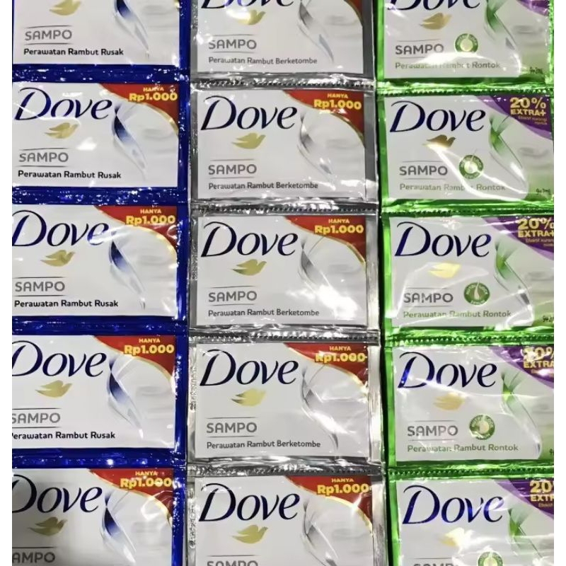 Shampo Dove Renceng/ Shampo Sachet isi 12 Sachet