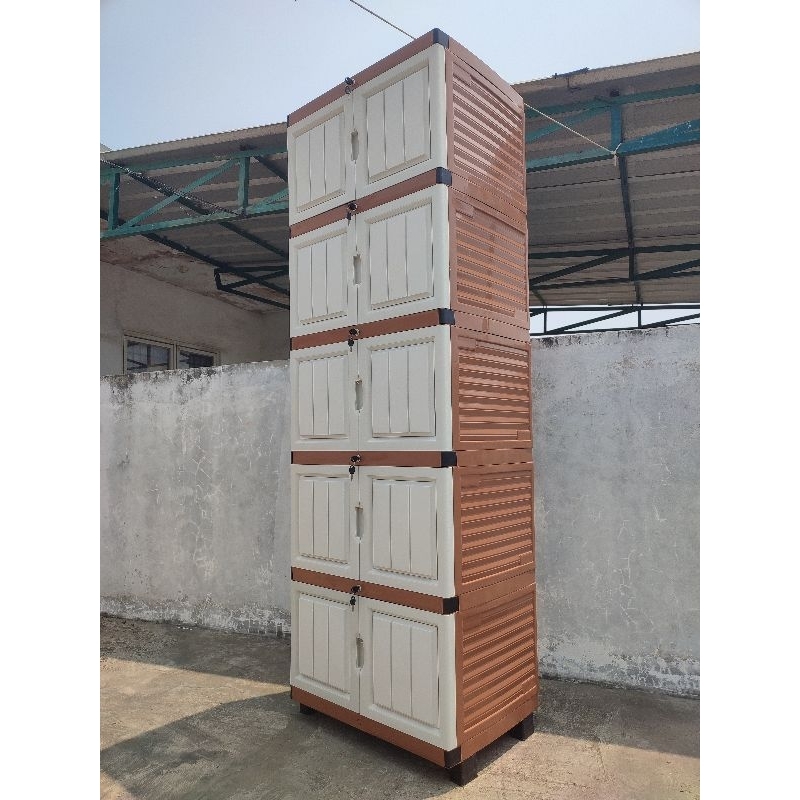 LEMARI PAKAIAN PLASTIK FULL KUNCI SUPER JUMBO 5 SUSUN SINCANA