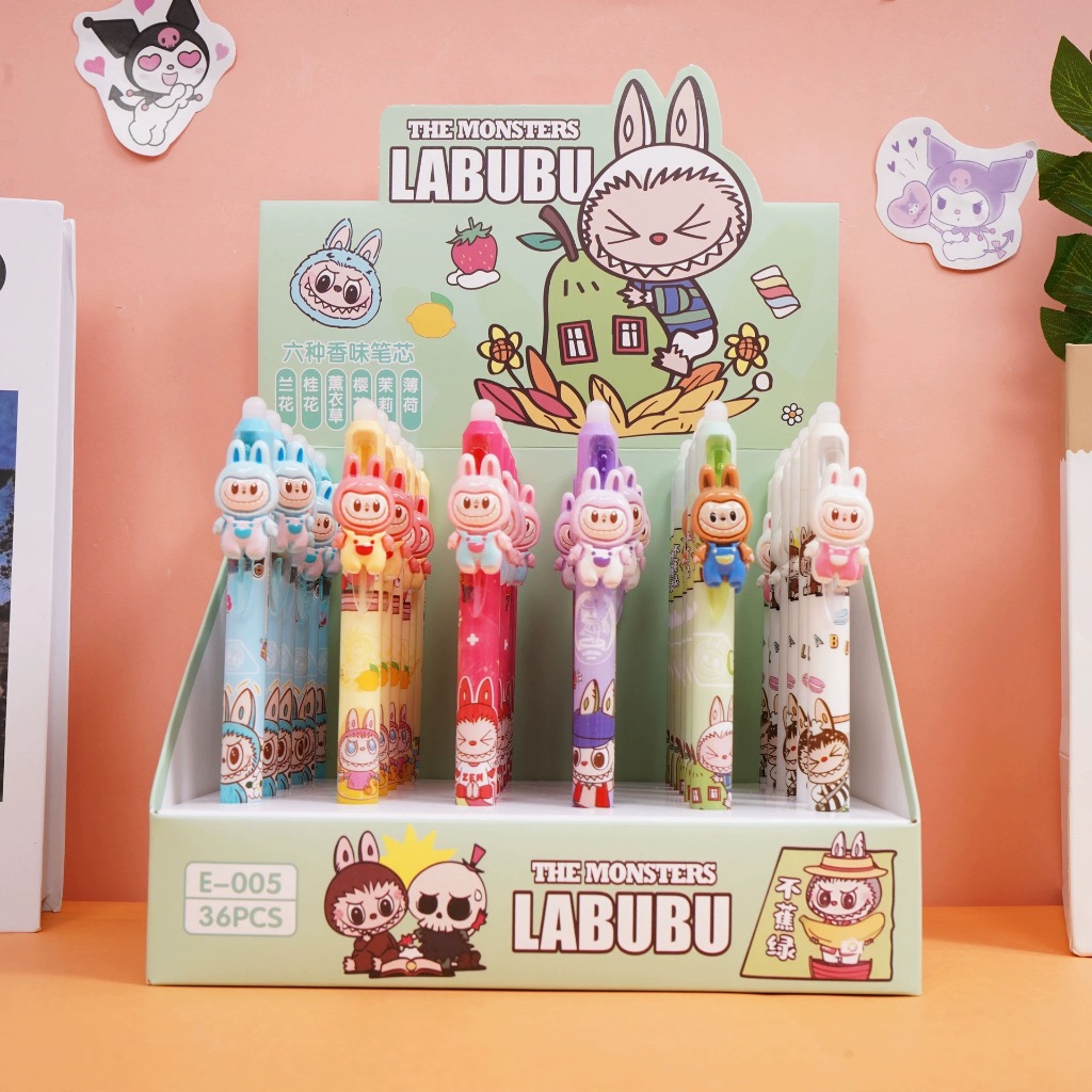 

(HARGA 1PCS) BULPEN GEL KARAKTER LABUBU SANRIO KARTUN bulpen pena crayon mekanik