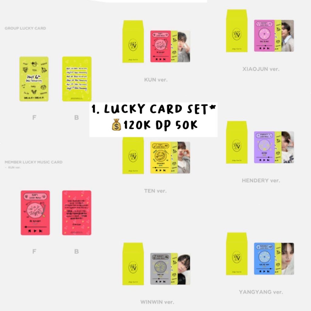 BOOKED] MERCHANDISE 6TH ANNIVERSARY WAYV MD MERCH LUCKY CARD SET COLLECT BOOK PC RING NECKLACE PHOTO