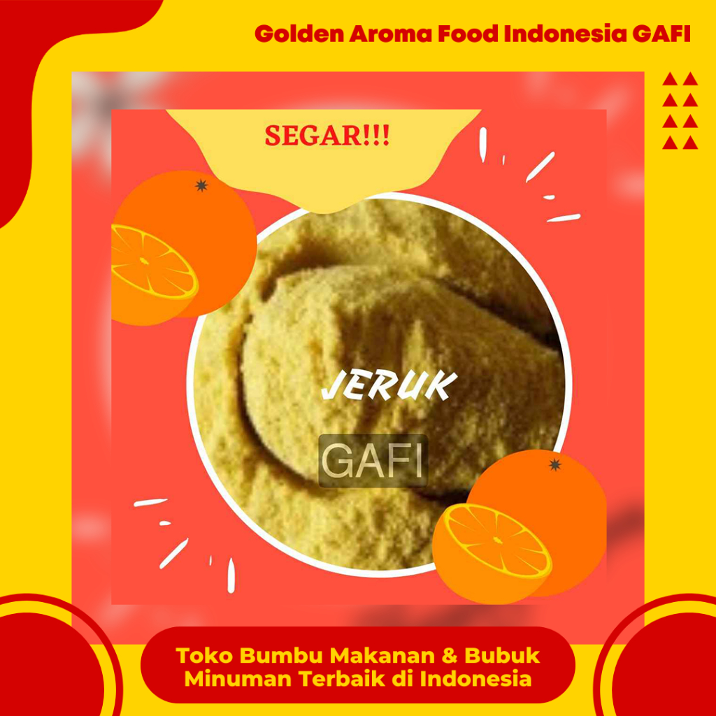 

GAFI Food Bumbu Tabur Rasa Jeruk 1 Kg Enak Murah Lezat Halal, Orange Seasoning Powder 1Kg