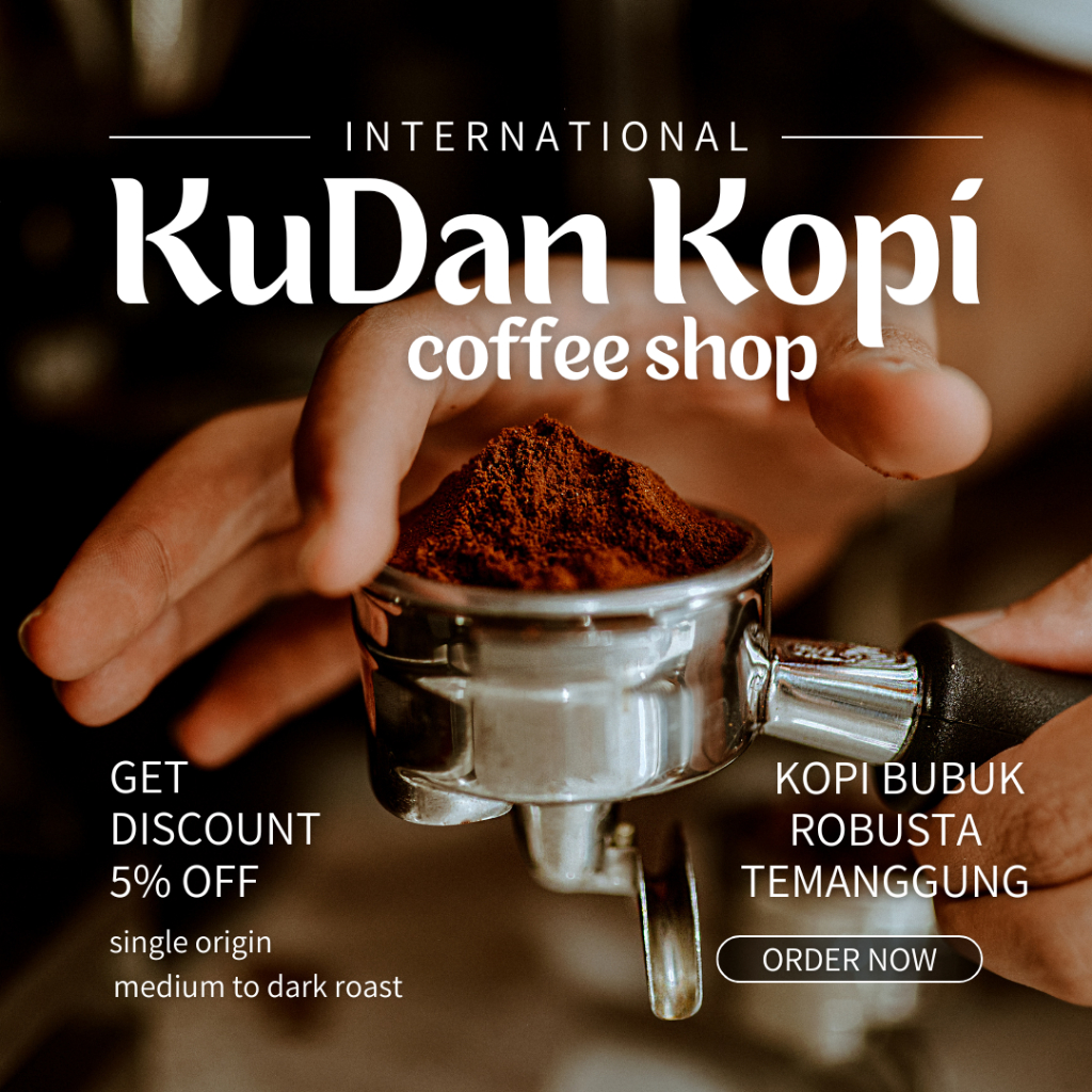 

Ku Dan Kopi Robusta temanggung Bubuk Halus 100% single original medium to dark roast