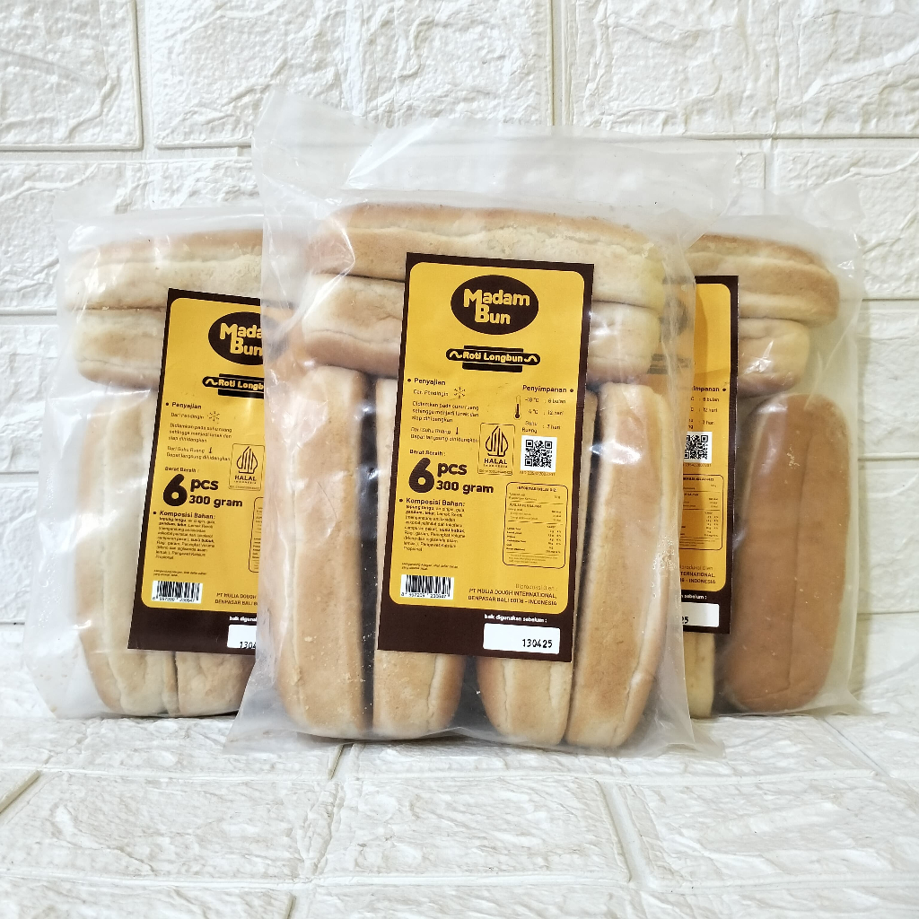 

Madam Bun Roti Longbun Roti Hot Dog 300gr Isi 6