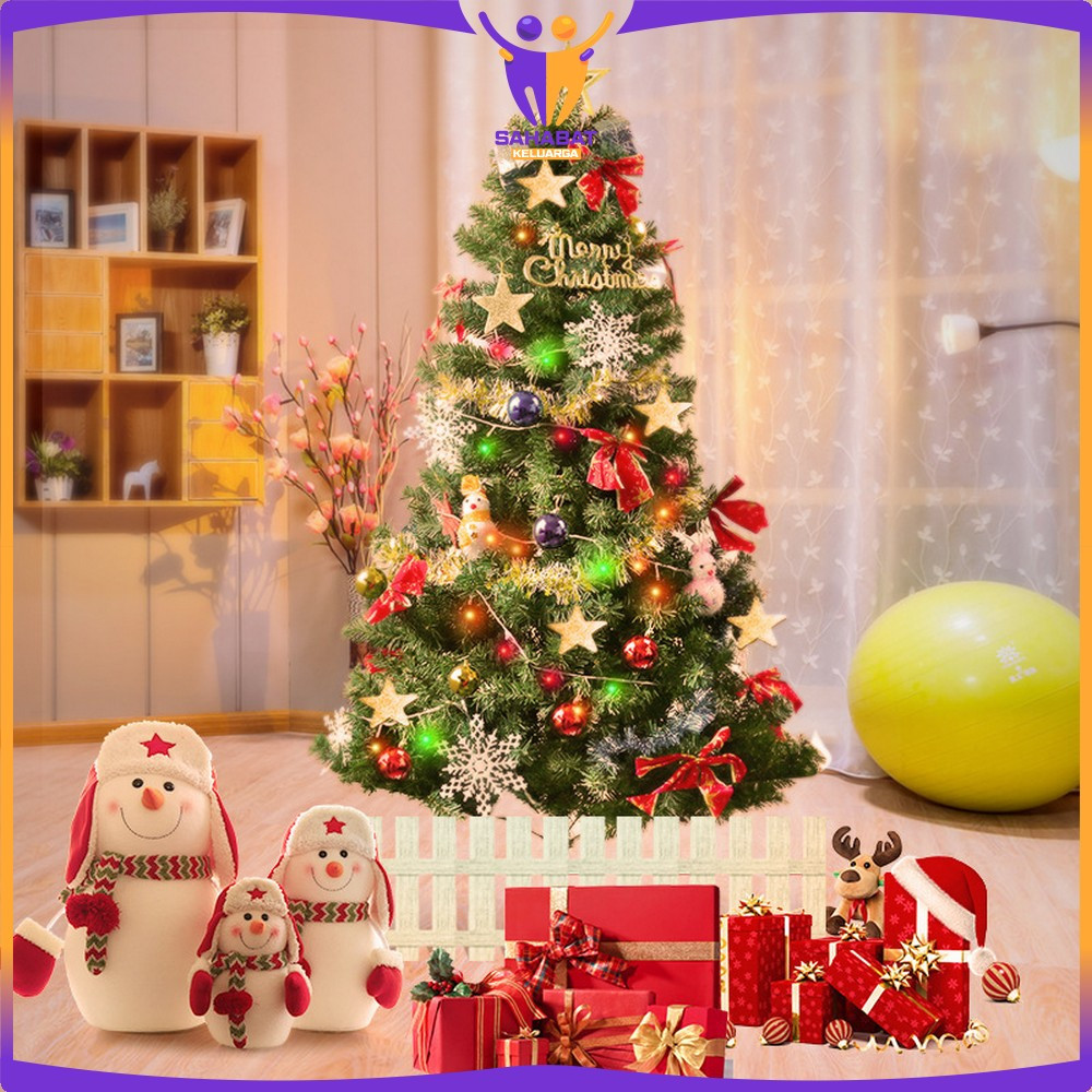 Paket Hiasan Pohon Natal 10IN1 Aksesoris Christmas Tree Set / Gantungan Dekorasi Natal Bola Pinus Sa