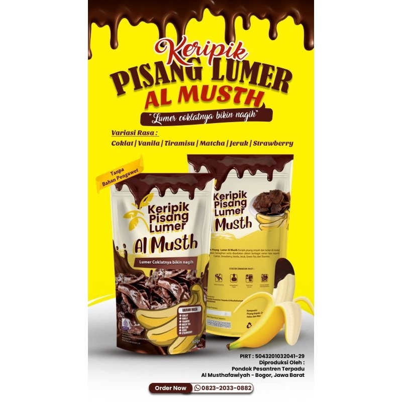 

Keripik Pisang Luter Al Musth Coklat Vanila Tiramisu