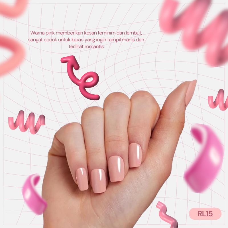 [ COD ] Paket Rising Lady Kutek 6 Warna Pink Series / Paket Kutek Warna Pink Merah Muda Soft Lucu