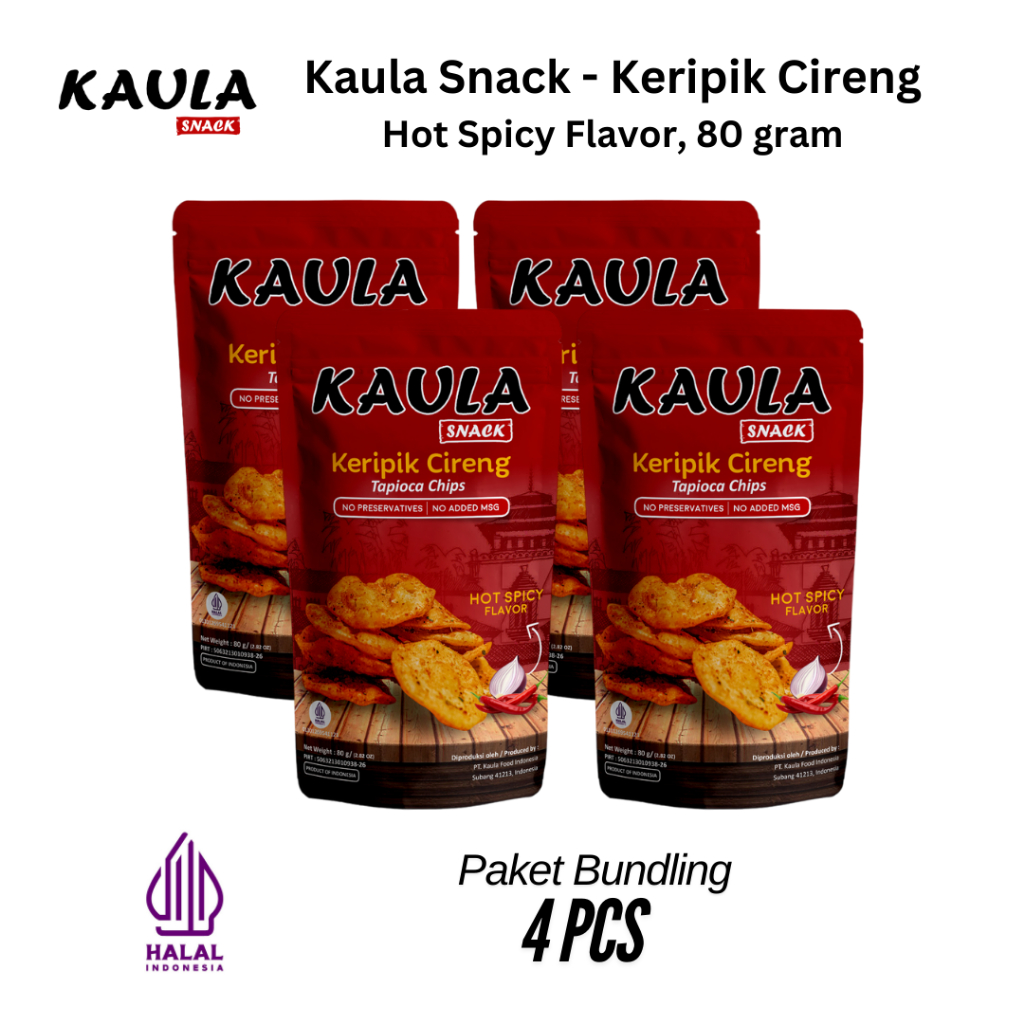 

Paket Bunding 4 pcs - Kaula Snack Keripik Cireng Tapioca Chips