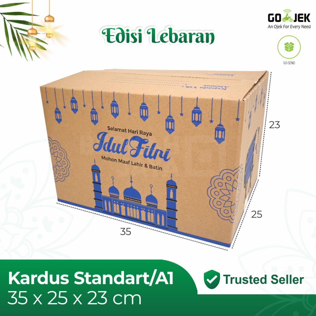 

Box Parcel 35x25x23 cm Kardus | Parcel | Lebaran | idul Fitri | sembako | hampers | eid mubarak | packaging lebaran | Box Idulfitri