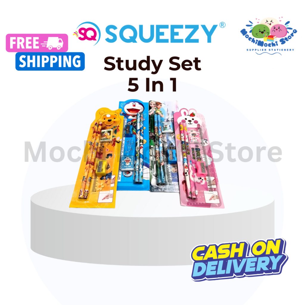 

Study Set 5 In 1 | Set Alat Tulis Pelajar | Paket Alat Tulis Study Set Karakter Perlengkapan Sekolah