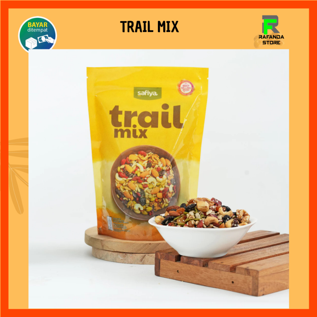 

Trail Mix Safiya 500 Gram | With Almond Mete Nut Seed Dried Fruit Cemilan Sehat Diet