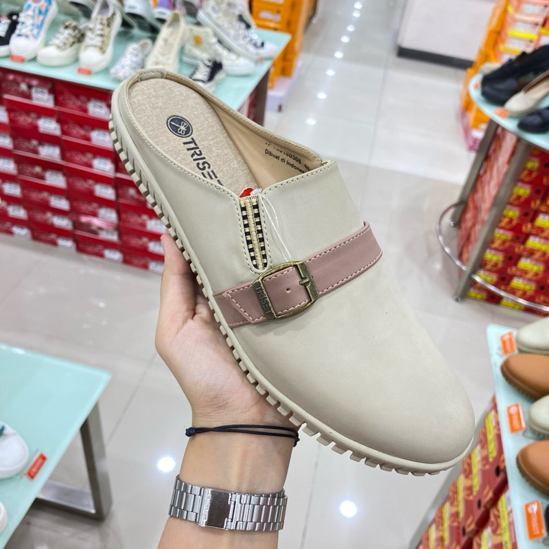 Triset sandal sepatu selop bustong wanita original