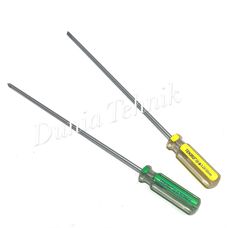 TEKIRO Obeng Kristal Set 2 pcs In Line Screwdriver Color PH0 x 150 mm 3.2 x 150 mm Obeng Min Plus Ob