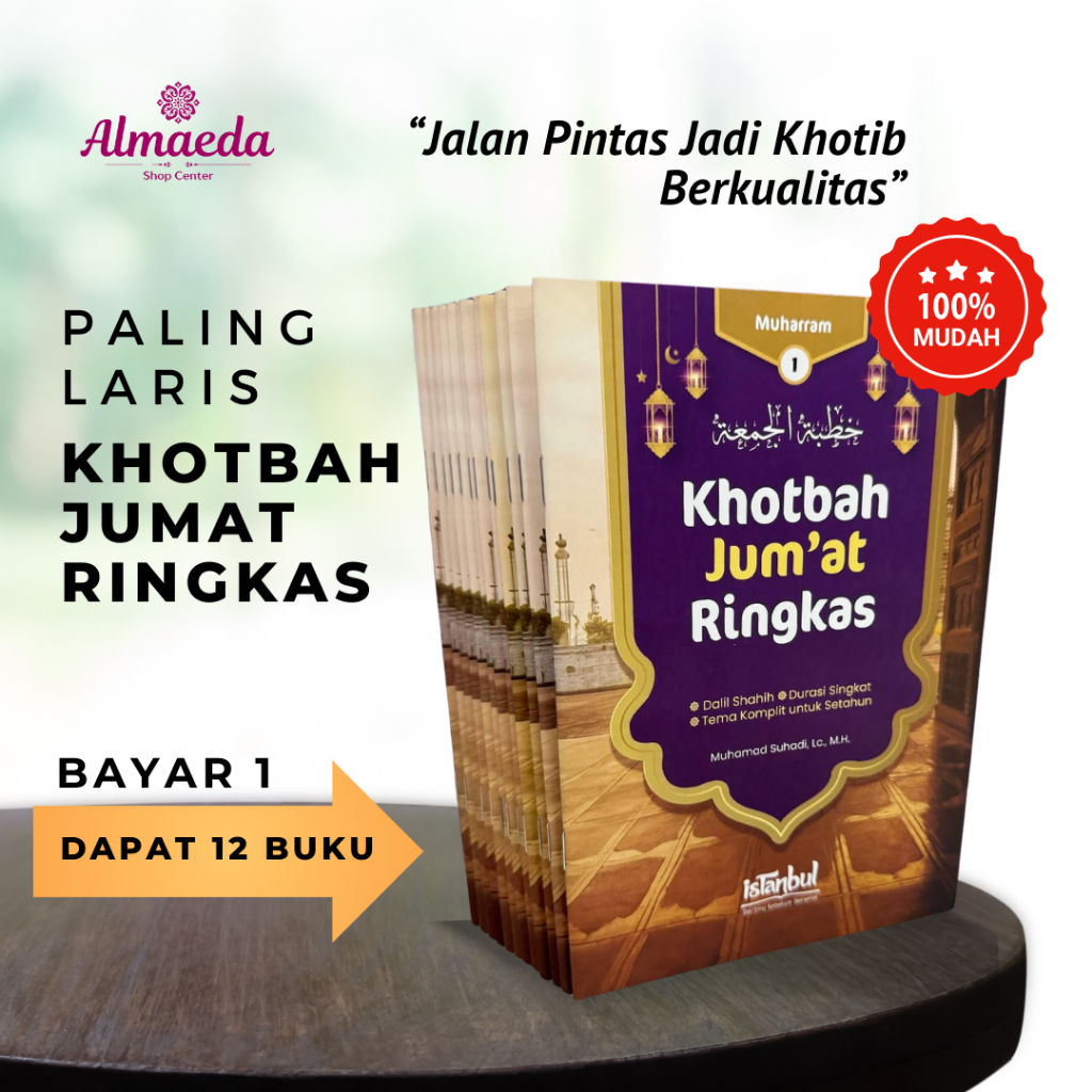 Buku khotbah khutbah jumat ringkas singkat lengkap dalil shahih 12 buah kitab rahasia khotib jumat