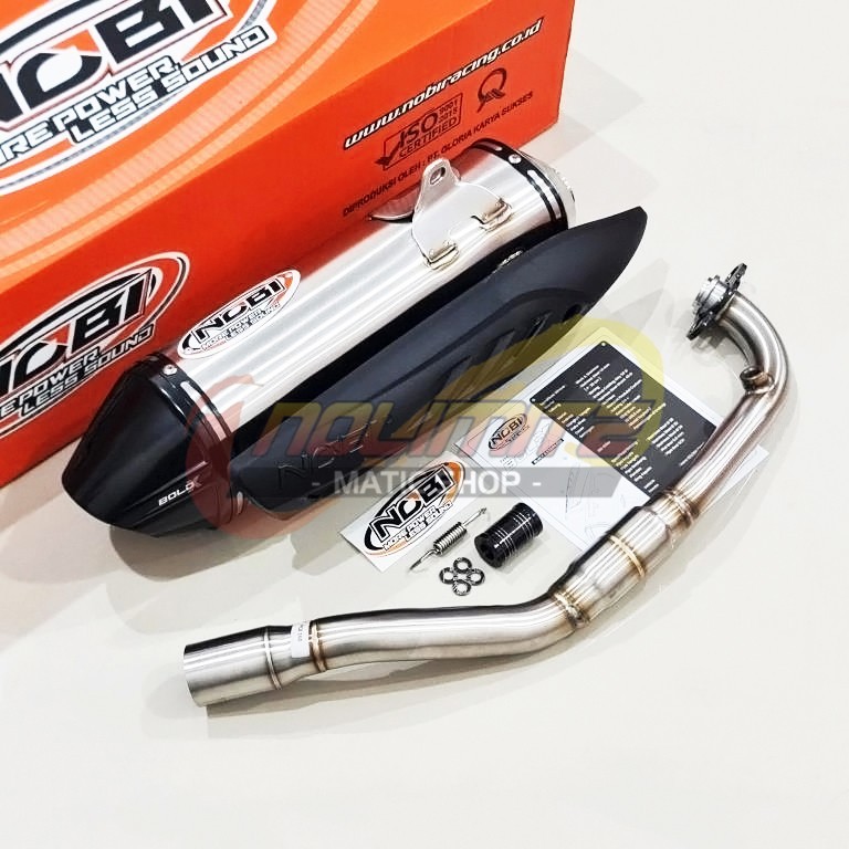 Knalpot Standar Racing NOB1 Bold X Stainless Honda PCX Vario 160