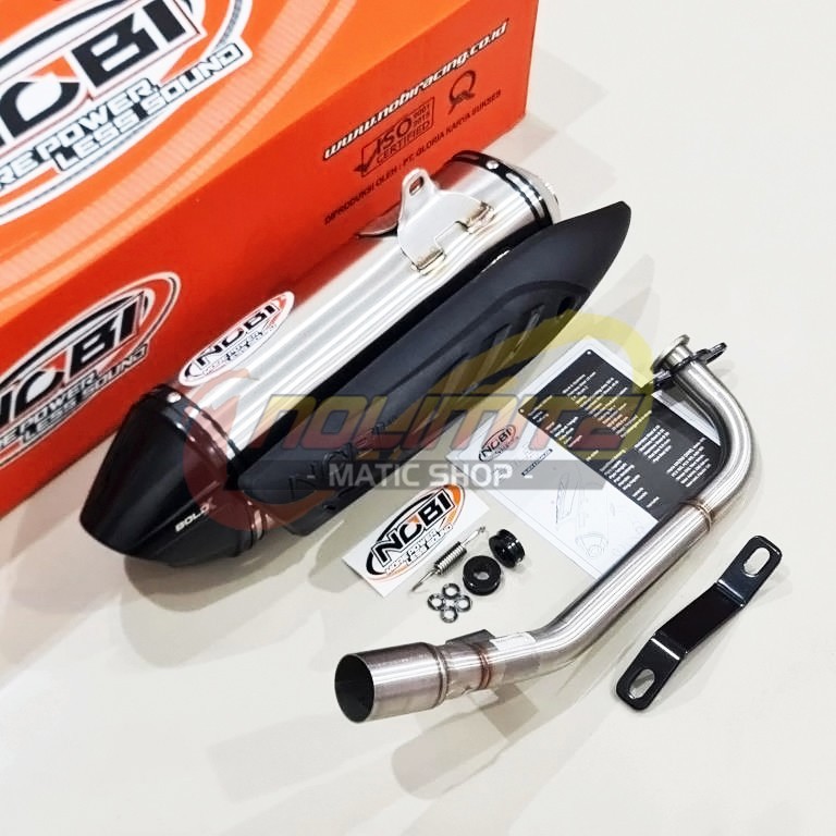 Knalpot Standar Racing NOB1 Bold X Stainless Yamaha Fazzio