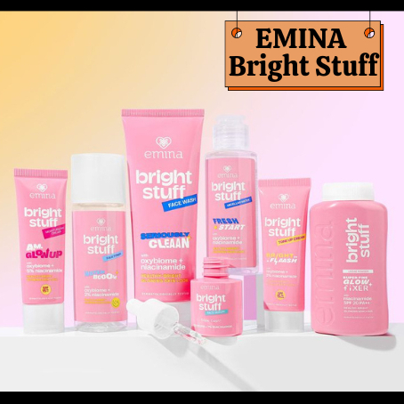 EMINA Bright Stuff Series |facial wash toner bedak cream masker