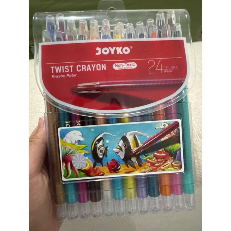 

preloved Joyko twist crayon putar isi 24