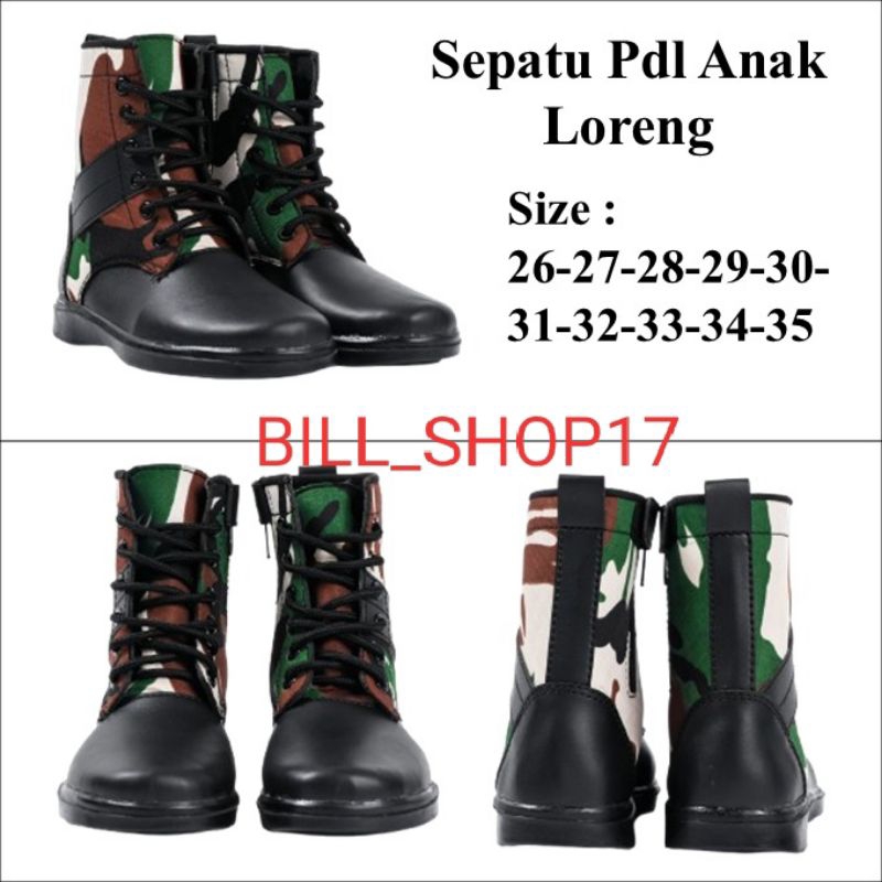 sepatu anak pdl loreng