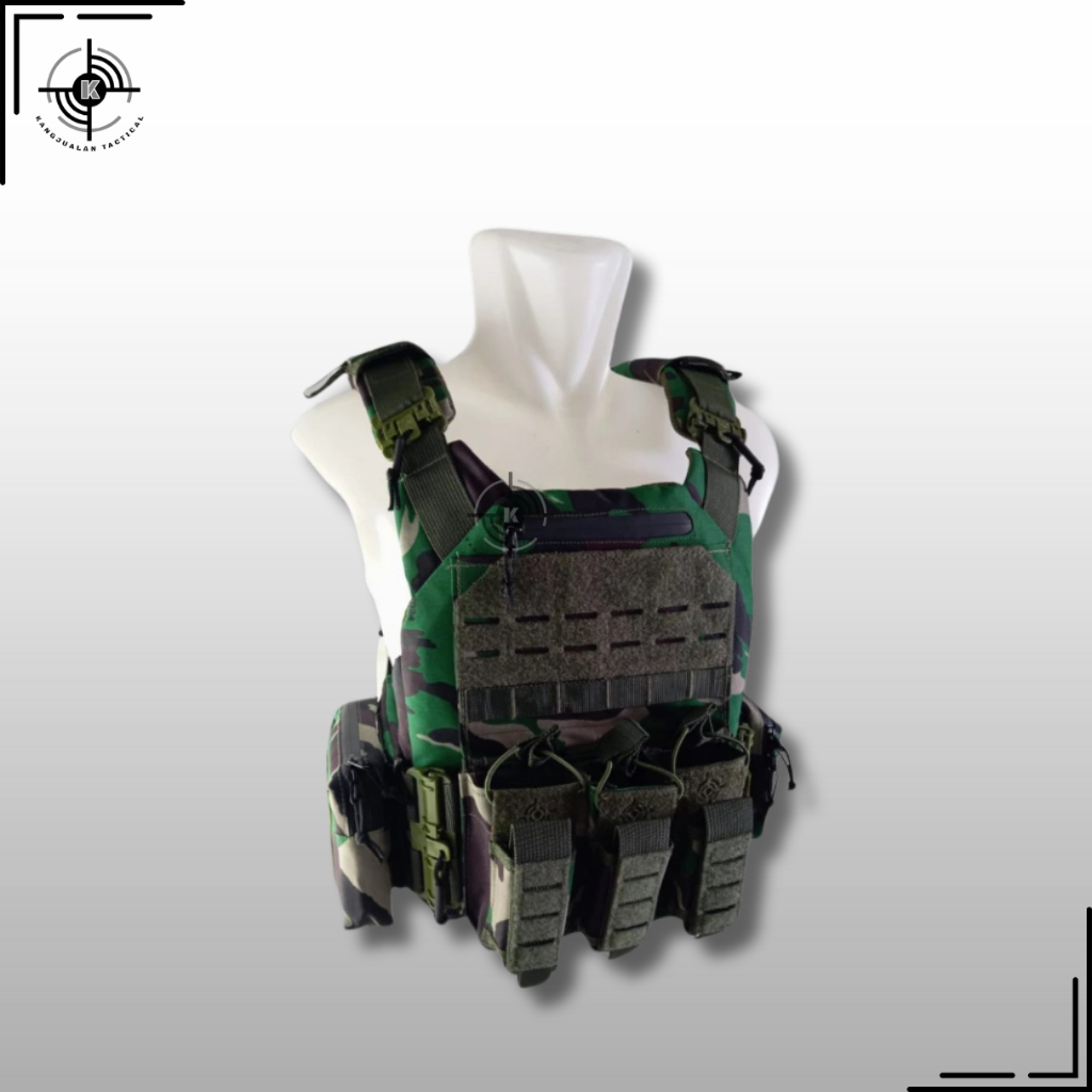 PROMO Rompi Body Vest Rajawali TNI POLISI Double Quick Release - Rompi Anti Peluru - Bodyvest Loreng