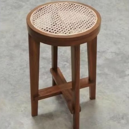 STOOL KURSI ROTAN JATI / KURSI CAFE MINIMALIS JATI