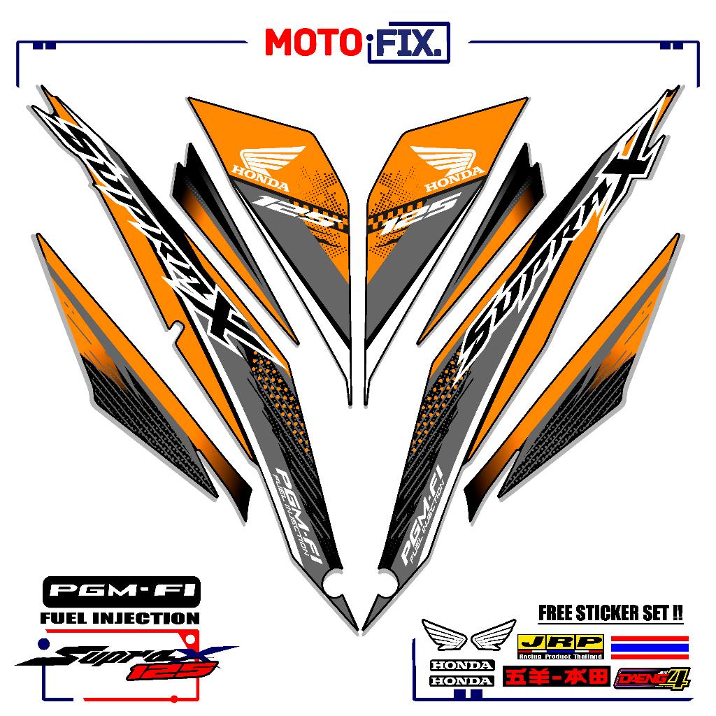 STRIPING MOTOR VARIASI SUPRA X 125 R FI/MT3/BATMAN/STICKER/STIKER POLET SUPRA X INJEKSI/WAVE 125i