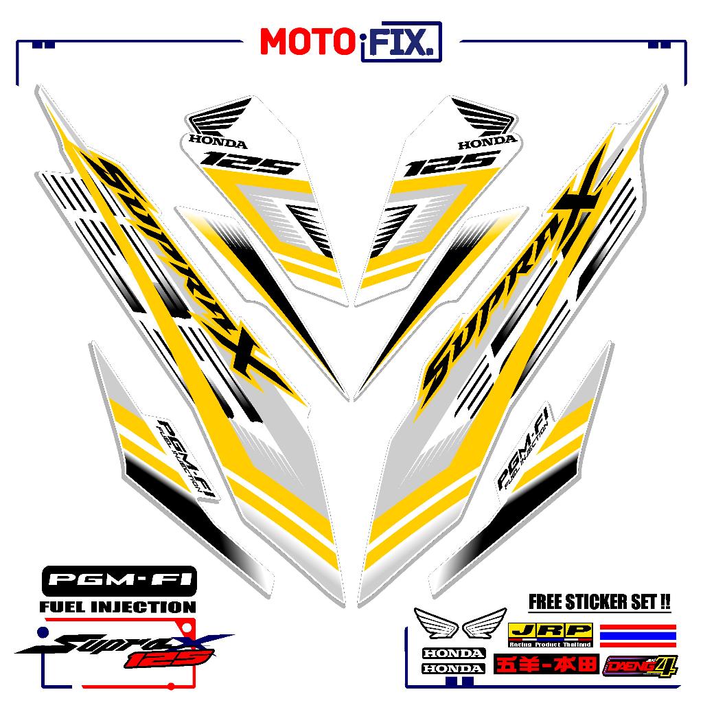 STRIPING MOTOR VARIASI SUPRA X 125 R FI/MT10/BATMAN/STICKER/STIKER POLET SUPRA X INJEKSI/WAVE 125i
