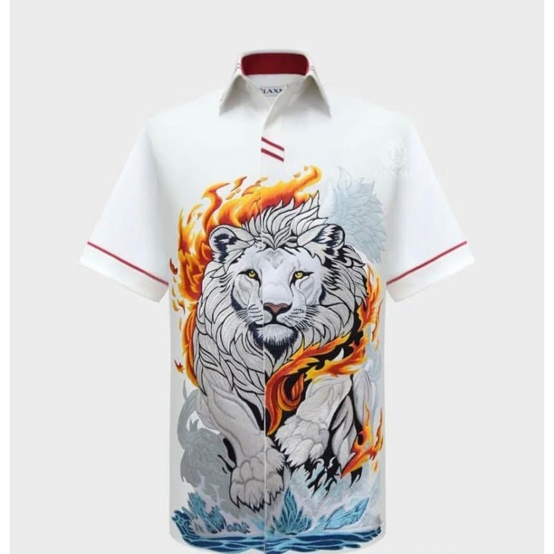 kemeja bordir harimau