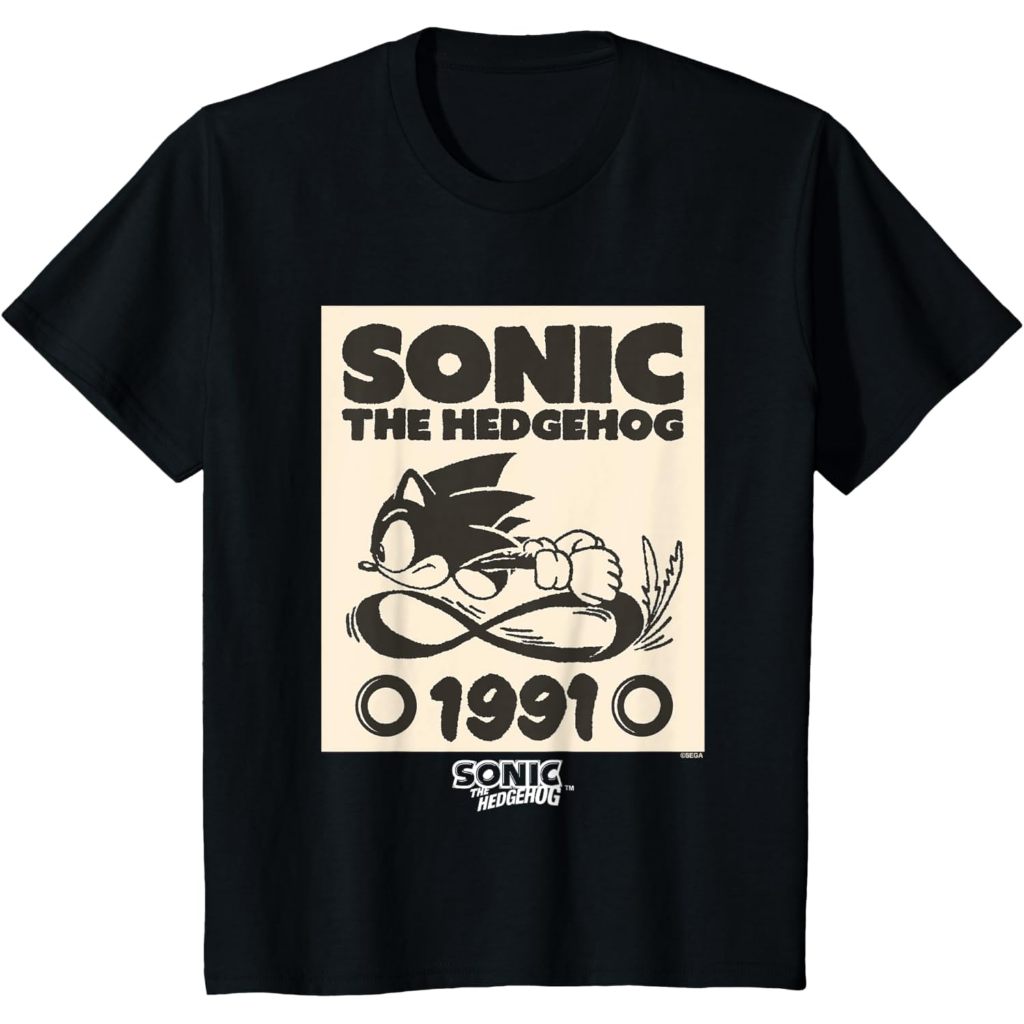 Baju kaos anak Sonic The Hedgehog 1991 Epic Run Vintage Sketch T-Shirt