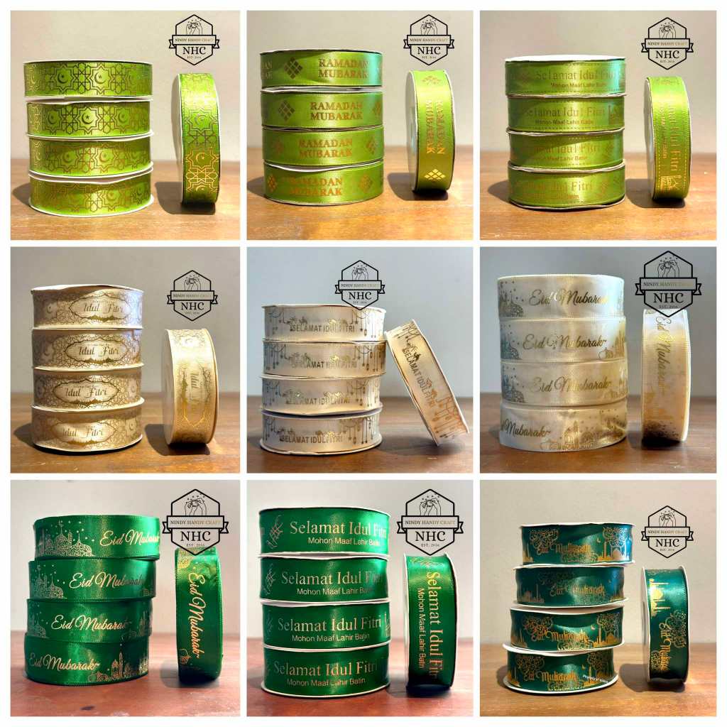 

25 YARD Pita Lebaran perroll 1.2cm - 2cm - 2.5cm - Pita Lebaran