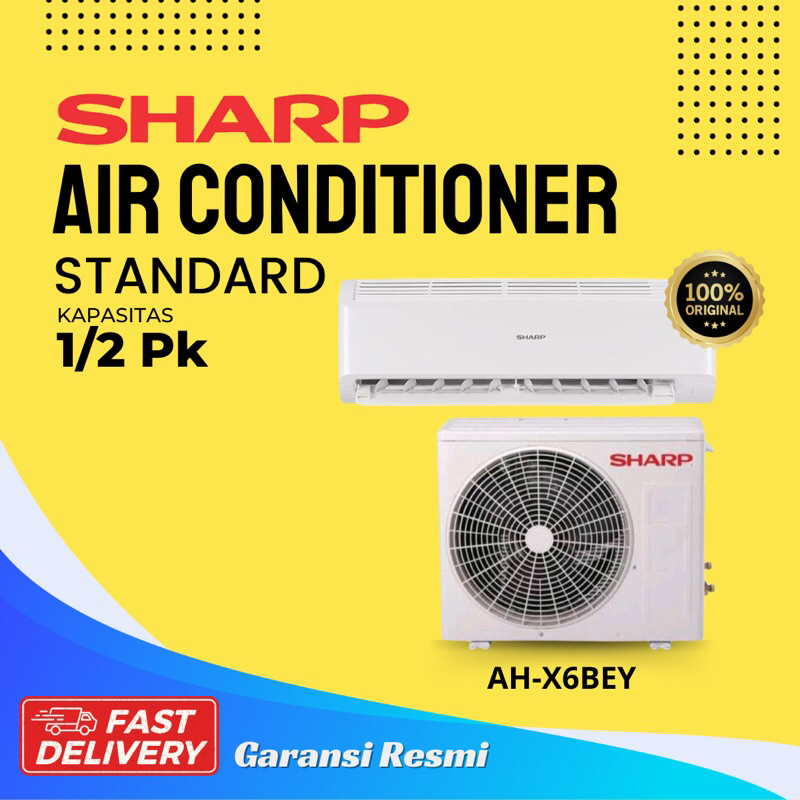 AC SHARP 1/2 Pk AH-X6BEY / PENDINGIN RUANGAN SHARP AH-X6BEY / Unit Only