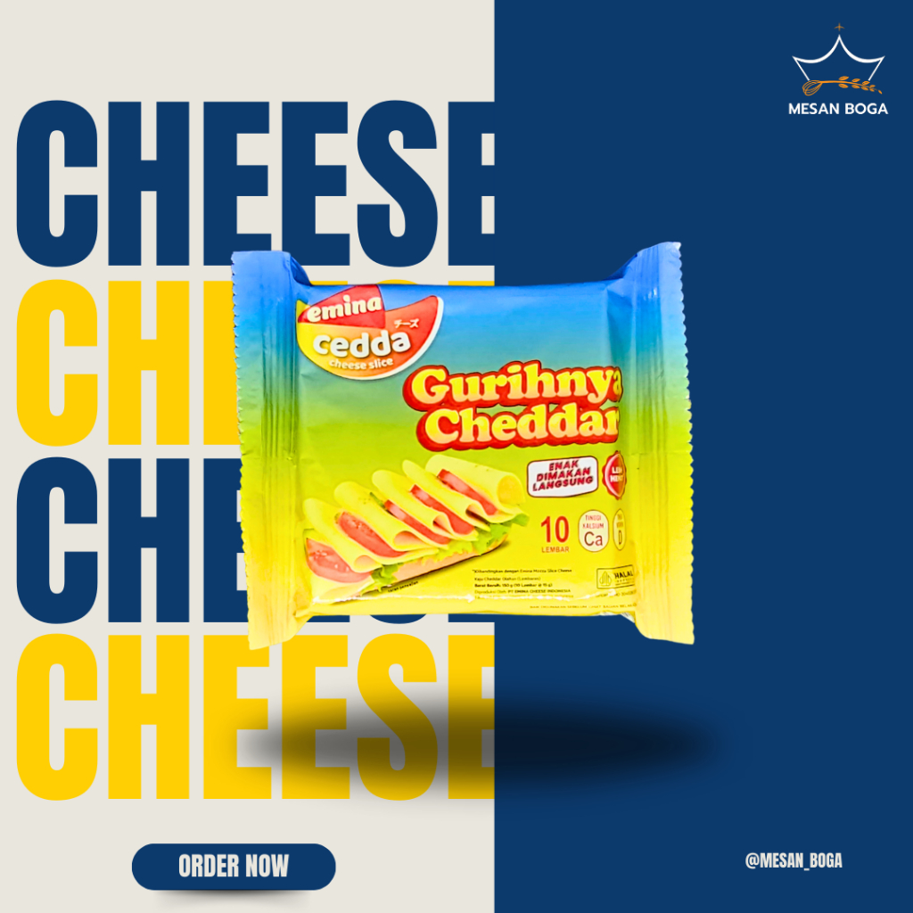 

Keju Cheddar EMINA/ Cheddar Cheese EMINA - 10 Lembar