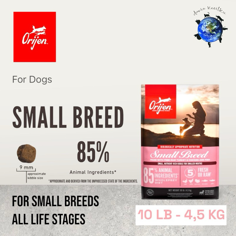 Orijen Small Breed All Life Stages - Premium Dog Food Grain Free (4,5 KG)