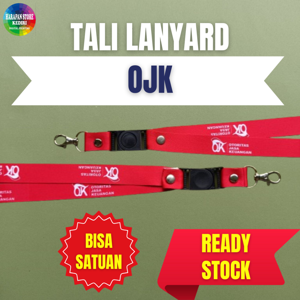 

[READY STOCK] TALI LANYARD ID CARD OJK -BISA SATUAN