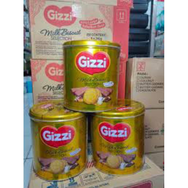 

GIZZI milk biscuit kaleng isi 6 kaleng