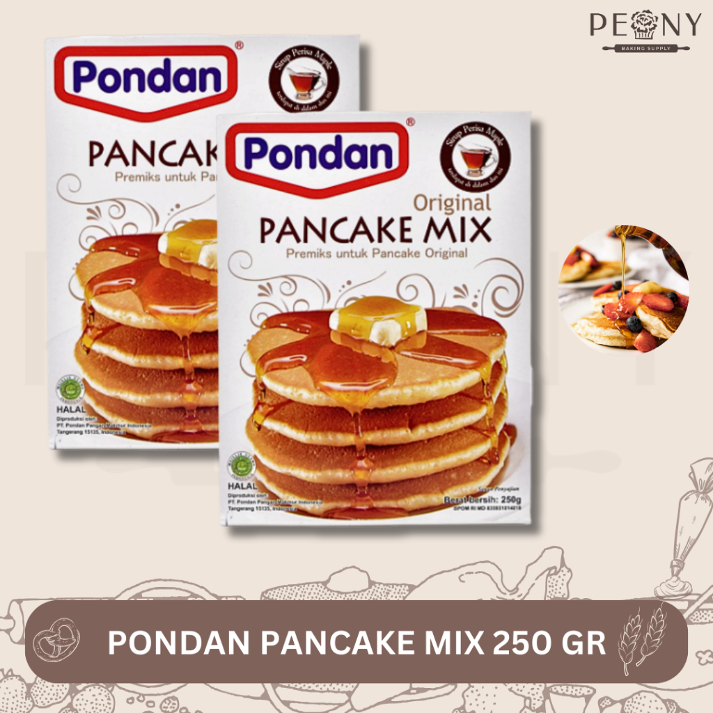 

PONDAN PANCAKE MIX 250 GR/TEPUNG PREMIX PANCAKE INSTANT