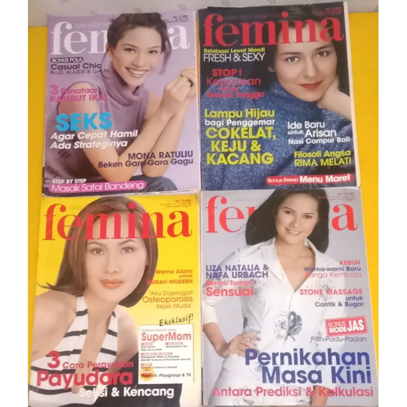 majalah Femina lama 2002,2003,2004