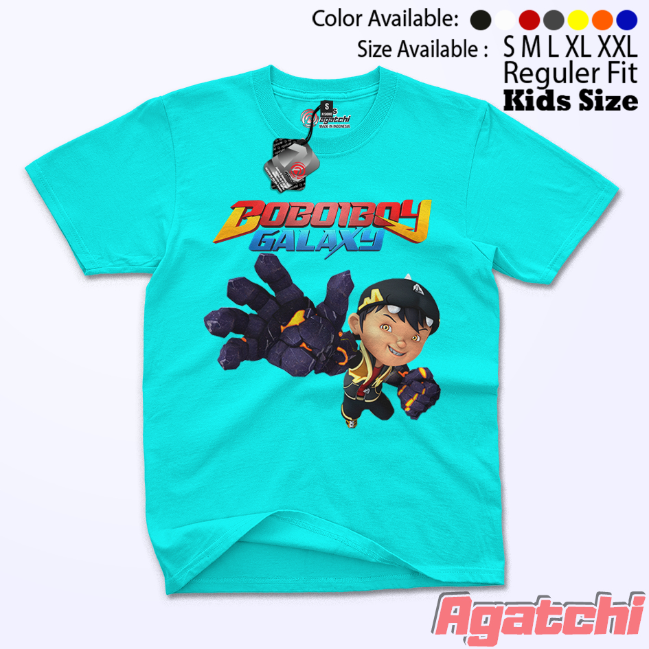Baju Kaos Anak Karakter Keren Motif Boboiboy - Kuasa Gempa